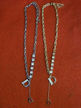 Fashion Boutique Style Letter Pendant Necklace Zirconia Letter Charm Necklace